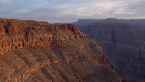Cinematic aerial drone footage of Sunrise in Grand Canyon National Park in Arizona. 