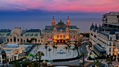 MONTE-CARLO, MONACO - JUNE 2020: Gambling and entertainment complex in Monte Carlo, Monaco, Cote de Azul, Europe