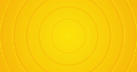 4k light sunny yellow gradient seamless looped animated background. 3d circle rings minimal animation for presentation, event, party text backdrop. Halloween sale. Endless pure transition. Blank frame
