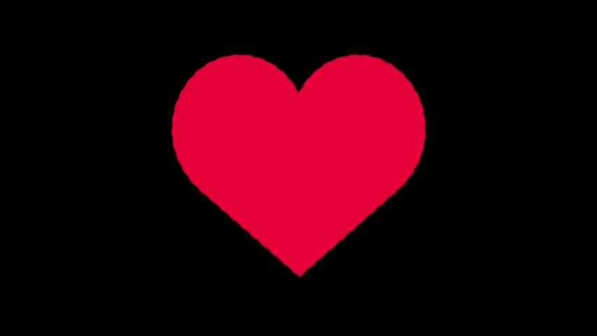 3d heart rotates around itself. Element for banner and event