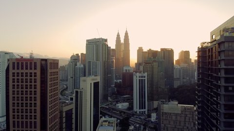 Aerial view of Kuala Lumpur downtown district