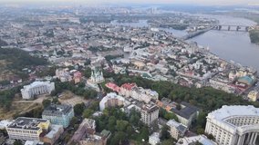 Kyiv, Ukraine aerial view of the city. Kiev