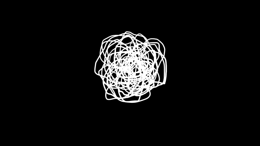 Tangle, knot, animation, confused, confusion, difficulty, difficult, unhappy, overwhelmed, string, messy, simple, line, complex, ball, brain, hand-drawn, Doodle, sketch, pencil, symbol, icon, element | Shutterstock HD Video #1058086081