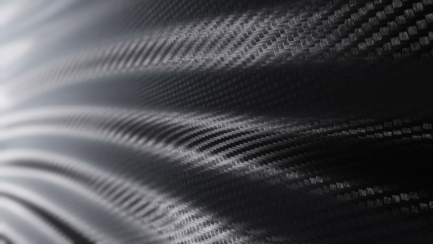 Wave carbon texture background seamless motion loop. 3D animation Royalty-Free Stock Footage #1058089516