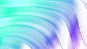 Cyan and violet glossy waves abstract motion background. Video animation Ultra HD 4K 3840x2160