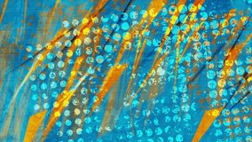 Abstract orange and blue grunge artistic motion background. Seamless looping. Video animation Ultra HD 4K 3840x2160