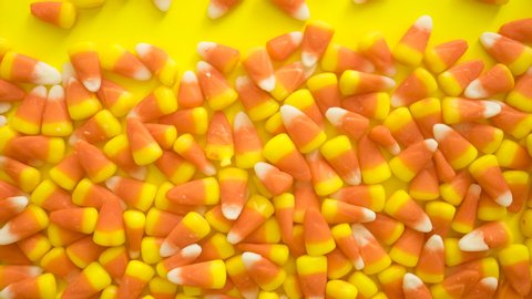 Stop Motion Animation of Candy Corn Background Loop