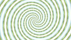 Computerized animation of green color coil, rotating around a central core. Motion graphics. VJ loops. Disco theme.