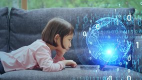Asian little girl using laptop PC. Education technology. EdTech. - Powered by Shutterstock - Get 15% off with code: PIKWIZARD15
