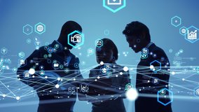 Business network concept. Group of businessperson. Teamwork. Human resources. - Powered by Shutterstock - Get 15% off with code: PIKWIZARD15