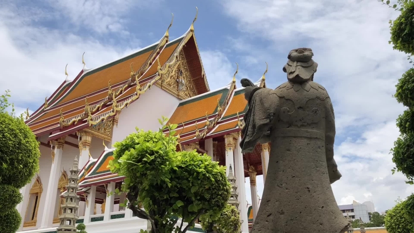 Wat Suthat is a very famous temple in Bangkok, Thailand(Time lapse)