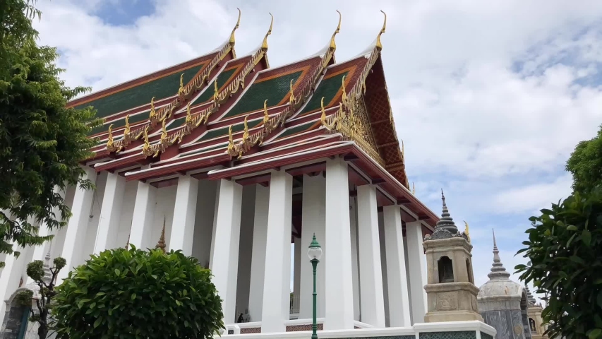 Wat Suthat is a very famous temple in Bangkok, Thailand(Time lapse)