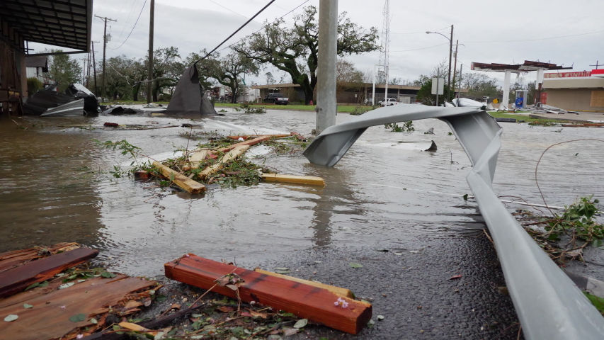 Hurricane Laura - Category 4 Storm Damage in Lake Charles, Louisiana