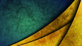 Dark green grunge texture motion background with luxury golden glossy waves. Seamless looping. Video animation Ultra HD 4K 3840x2160