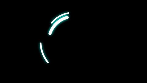 2D motion graphic Simple rotation of a circle.