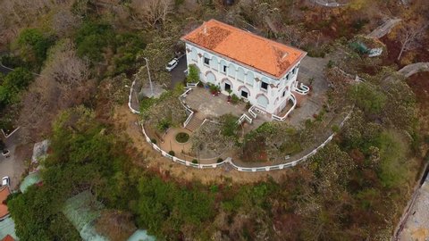 Aerial view of white palace (local name is Bach Dinh) in Vung Tau city, Vietnam. It was built by the French (1898- 1916) as a summer holiday house of French Governor General Paul Doumer. 