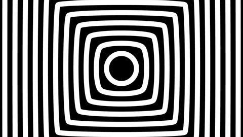 optical illusion, Abstracts Spiral Tunnel Animations. Hand Drawn Style with Stop Motion, Low Frame Rate Effect.