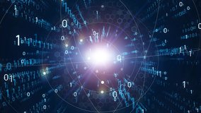 Digital transformation concept. Binary code. Programming. Quantum computer. - Powered by Shutterstock - Get 15% off with code: PIKWIZARD15