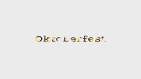 Folk festival Oktoberfest animation. Lettering