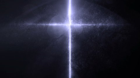 Glowing Christian Cross Background Loop