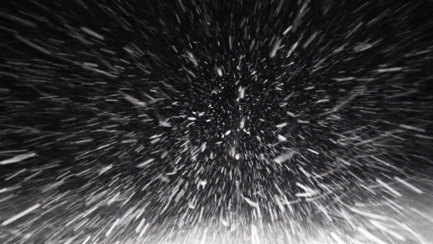 A Car Driving Down the Highway Through Snow and Blizzard Looking Through the Windshield Falling Snow Night Road Snowflakes Winter Storm Royalty-Free Stock Footage #1058247163