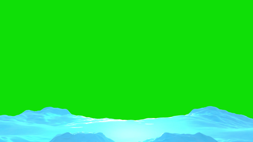 Looped cartoon ocean waves on green screen background animation. Royalty-Free Stock Footage #1058248867