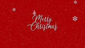 Cute animation of Merry Christmas lettering with christmas tree and snowflakes falling - Powered by Shutterstock - Get 15% off with code: PIKWIZARD15