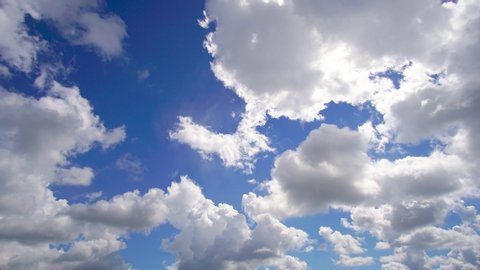 4K. 4096x2304P. Time lapse, beautiful sky with clouds background, Sky with clouds weather nature cloud blue, Blue sky with clouds and sun, Clouds At Sunrise In Summer Day.