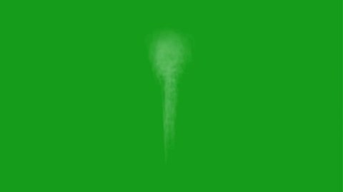 White smoke motion graphics with green screen background