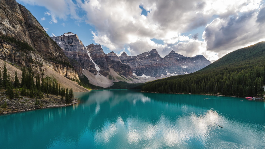 Moraine Lake, and the Valley of the Ten Peaks in Banff National Park ...