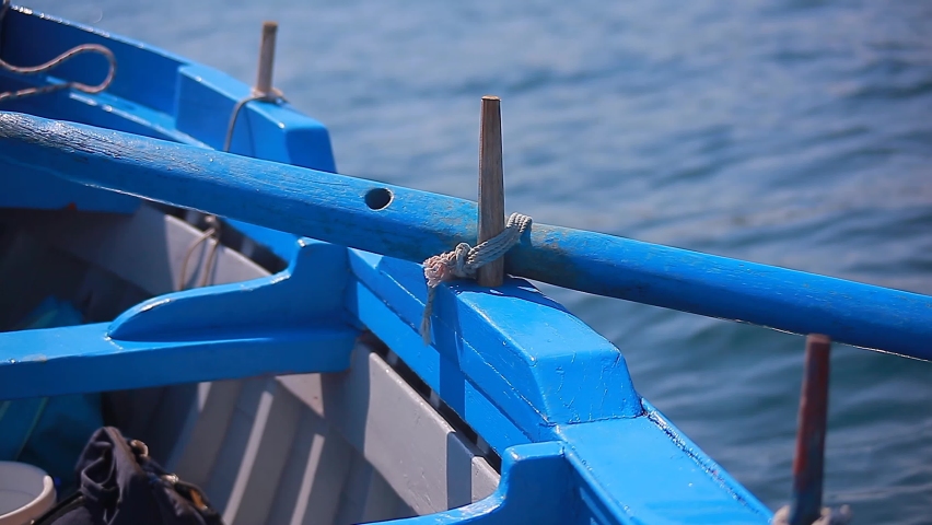 Man is Rowing in the boat