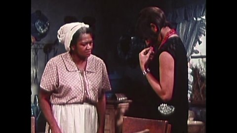CIRCA 1974 - In this Blaxploitation movie, an African-American call girl argues with her mother about taking responsibility for her illegitimate son.