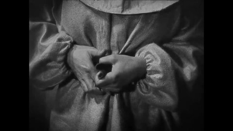 CIRCA 1922 - In this classic horror film, nuns in the Middle Ages inflict pain on themselves in fits of anti-devil hysteria.