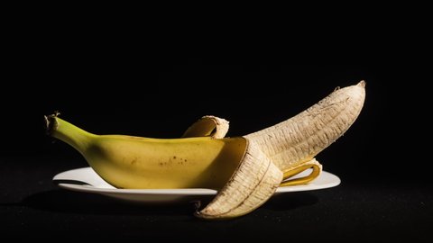 The old banana is gaining strength and recovering. Male power concept