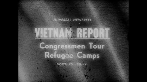 CIRCA 1965 - Senator Edward Kennedy visits a refugee camp in Hoa Khanh, Vietnam.