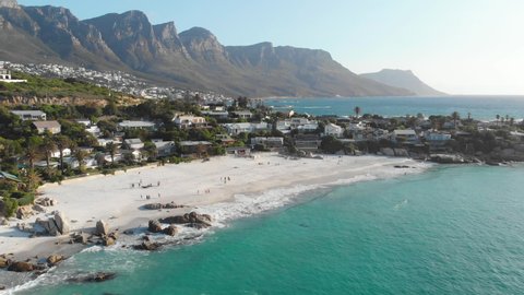 Wide of Coastline and mountains of Clifton, Cape Town, South Africa