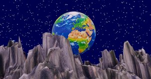 3D rendering fantasy planet 4k video