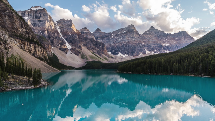 Moraine Lake, and the Valley of the Ten Peaks in Banff National Park ...