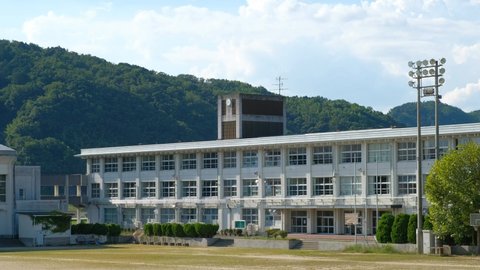 An empty Japanese school on summer vacation
