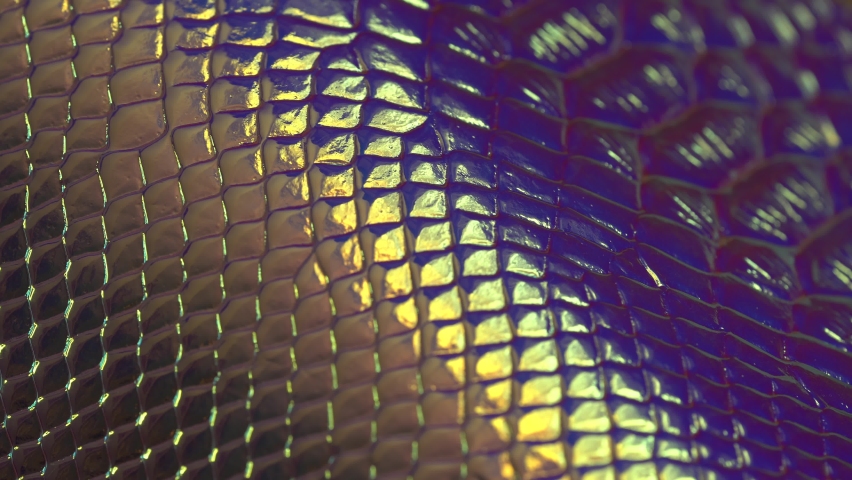 Holographic Iridescent Neon Purple Snake Stock Footage Video (100%