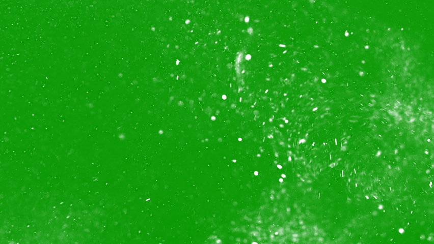 Snowing footage. Christmas snow storm  with chroma key green screen background
