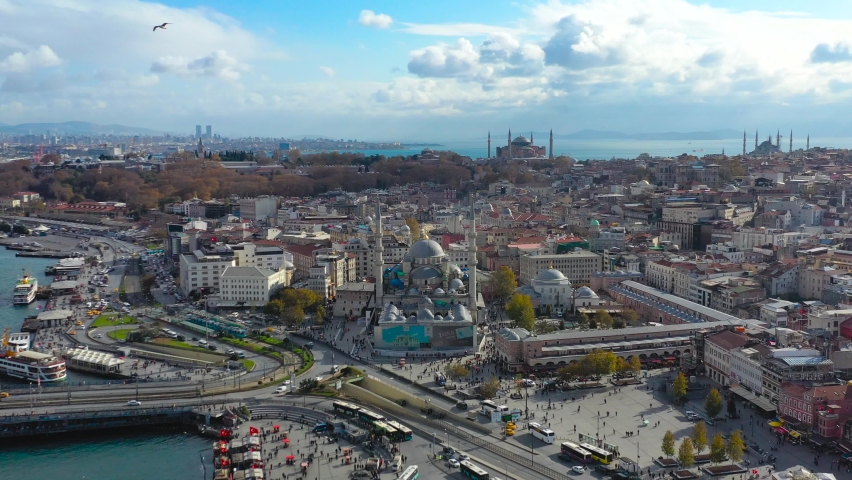 View of The Suleymaniye Camii mosque in the center of Istanbul city, Turkey