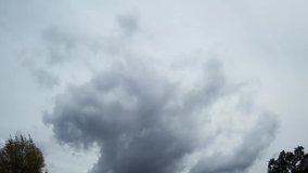 Time lapse of storm clouds coming in.