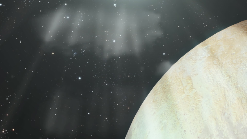 The dwarf Planet Pluto. Elements of this Image furnished by NASA.