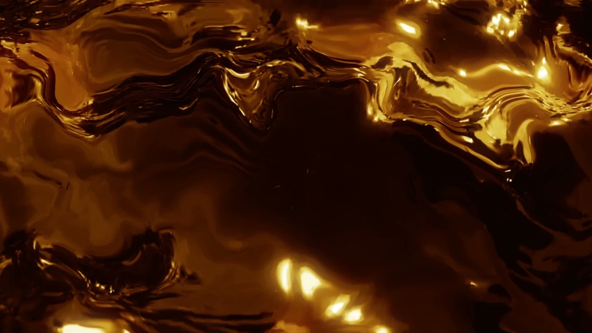 Super Slow Motion Shot of Golden Splashing Background. Abstract gold liquid. Golden wave background.Gold texture. Oil, Honey, Lava, Metal. | Shutterstock HD Video #1058478523