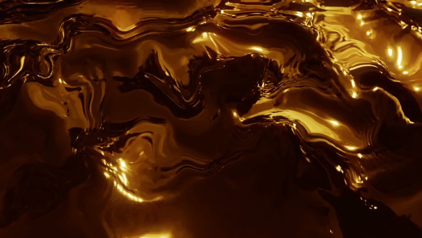Super Slow Motion Shot of Golden Splashing Background. Abstract gold liquid. Golden wave background.Gold texture. Oil, Honey, Lava, Metal. | Shutterstock HD Video #1058485930