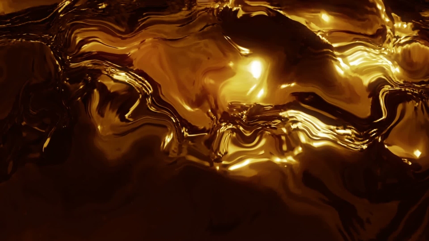Abstract Gold Fluid, Dark liquid Golden surface flow background. Abstract dark Liquid in slow motion close up view, Oil surface, Fluid, Ferrofluid | Shutterstock HD Video #1058487688