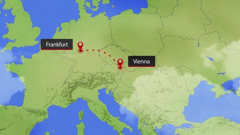 Frankfurt On World Map 4K Europe Flight Map Animation Frankfurt Stock Footage Video (100%  Royalty-Free) 1058496697 | Shutterstock