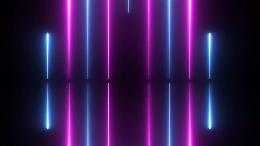 NEON Lights motion loops square circular motion draws and beautiful lights background linear lamp. SERIES 1-4 | Shutterstock HD Video #1058501866