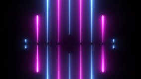 NEON Lights motion loops square circular motion draws and beautiful lights background linear lamp. SERIES 1-4